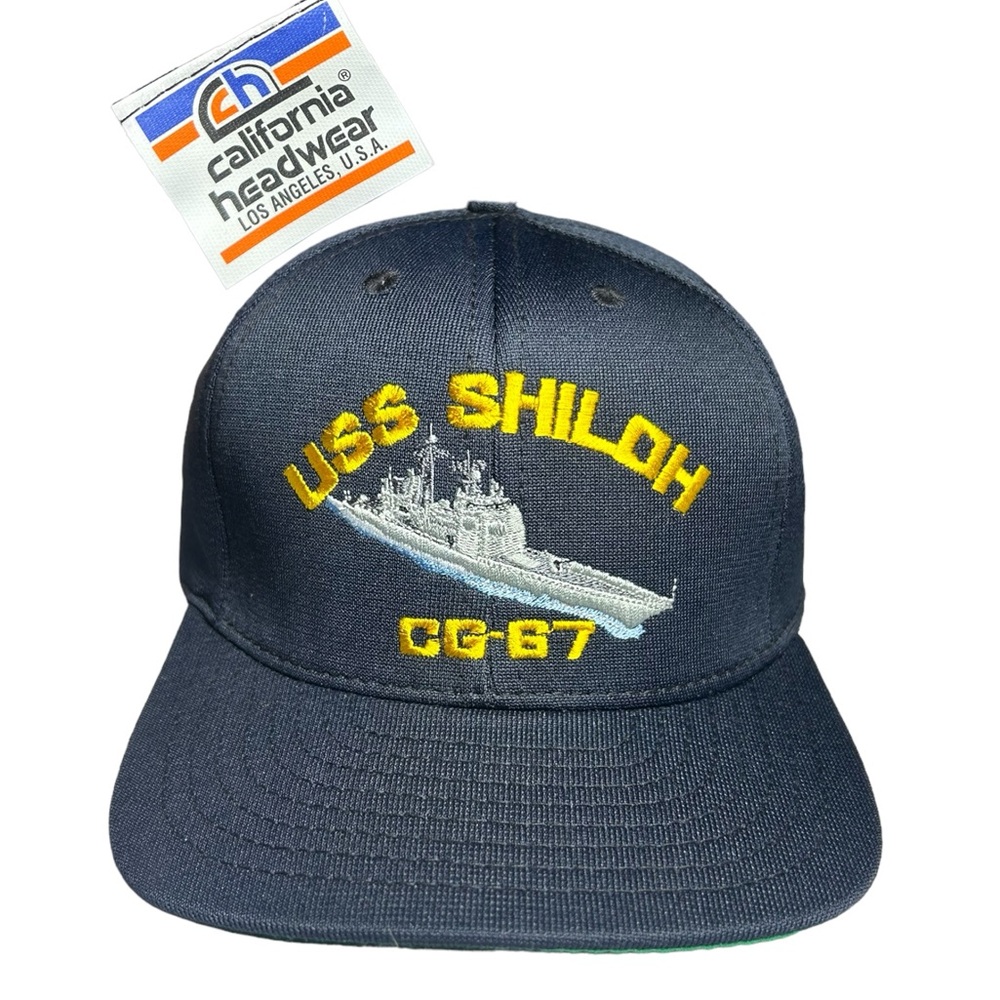 Vtg USS SHILOH CG-67 SnapBack Hat